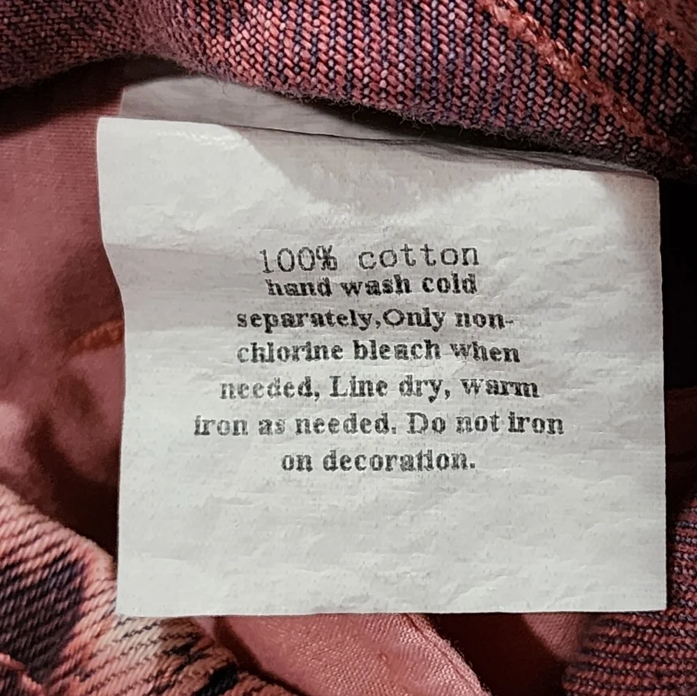 Current/Elliott Pink Denim Button-Up Shirt Dress Size 1 Utility Style Cotton - Picture 7 of 7